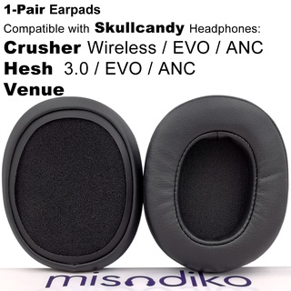 Misodiko แผ่นครอบหูฟังไร้สาย EVO ANC แบบเปลี่ยน สําหรับ Skullcandy Hesh 3 Venue Crusher