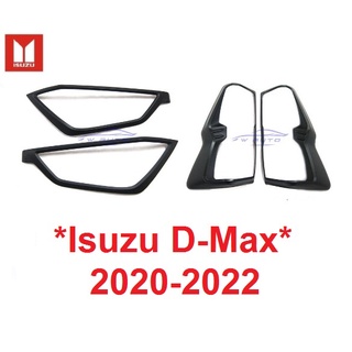 ครอบไฟหน้า ท้าย Isuzu All New D-Max 2019 2020 21 สีดำด้าน อีซูซุ ดีแม็กซ์ ครอบไฟท้าย ฝาครอบหน้า ท้าย ของแต่ง dmax ครอบไฟ