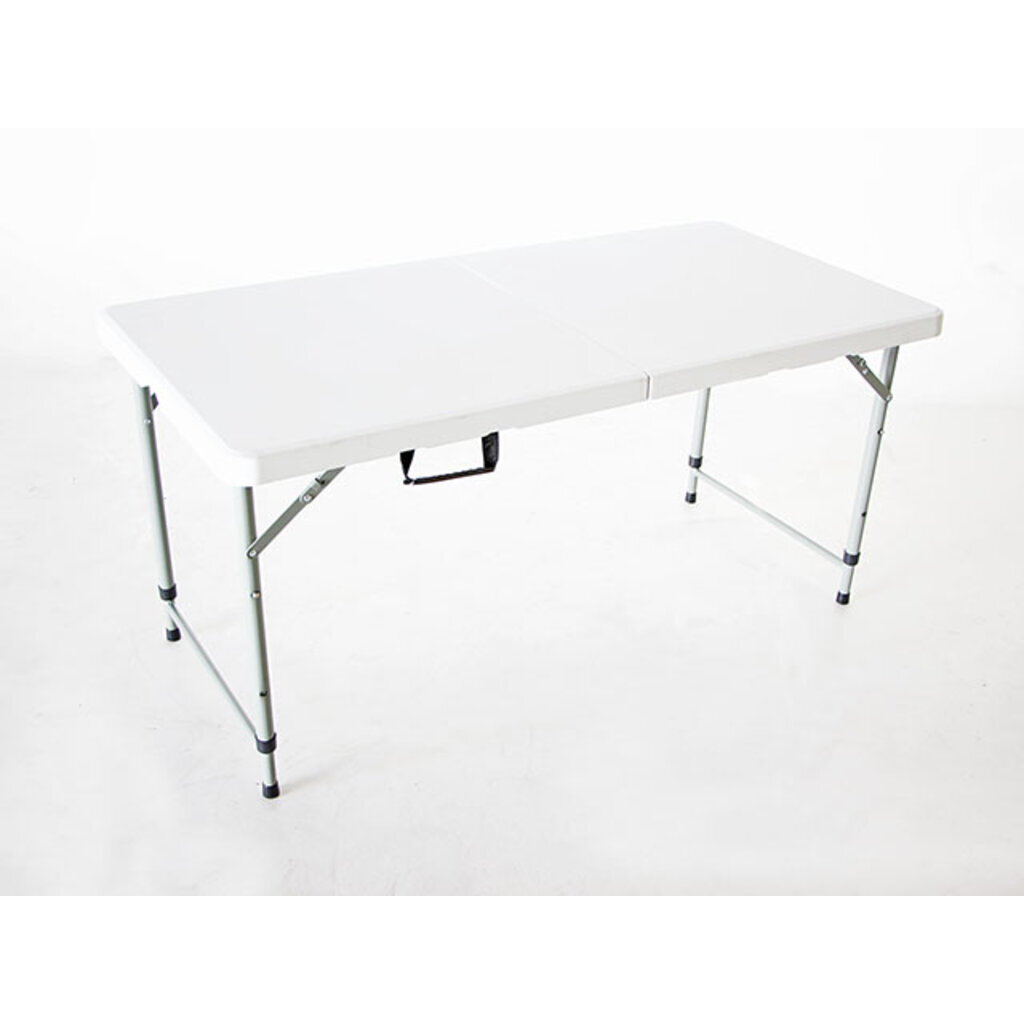 โต๊ะเอนกประสงค์ปิกนิกพับได้ (Picnic Table) ปรับระดับขาได้ ทนแดด ทนฝน ขนาด 122x61x58-74 cm