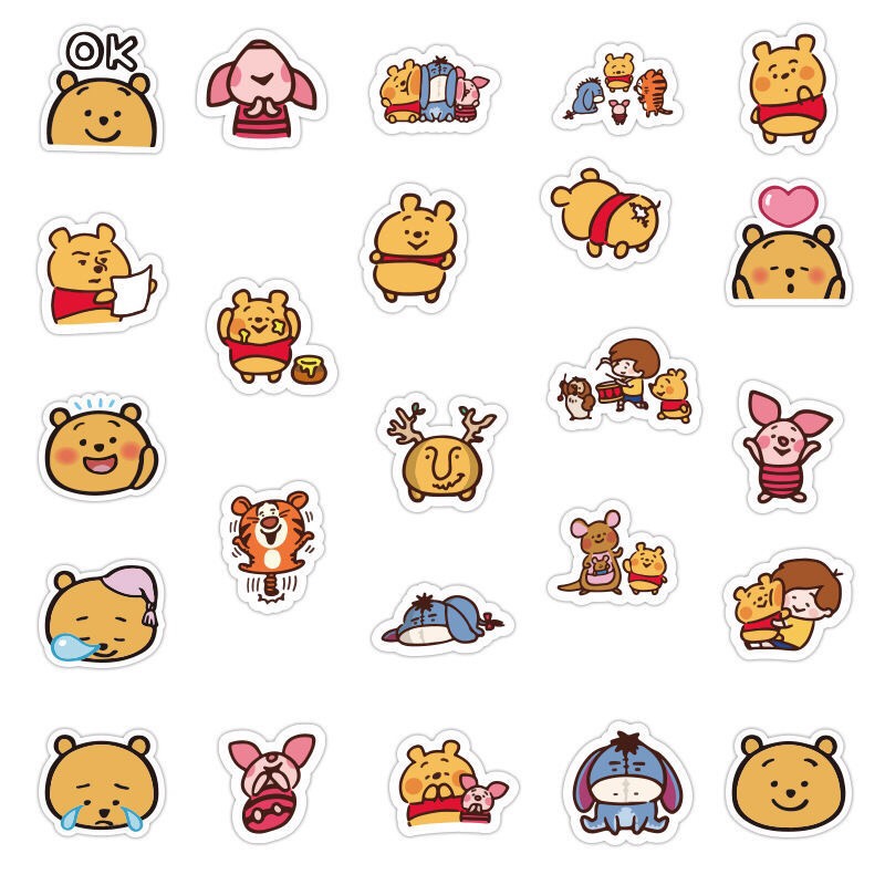 สติกเกอร์ ลายการ์ตูนหมีพูห์ 3 มิติ สําหรับเด็ก - รูปที่ 5