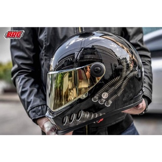 หมวกกันน็อค 🏁 BRG HELMET รุ่น RETRO SOLID GLOSS BLACK   คุณภาพเกินราคา‼  ◼หรูหรา สไตล์วินเทจ