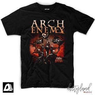 เสื้อยืดครอปเสื้อยืด ผ้าฝ้ายแท้ พิมพ์ลาย Arch Enemy Khaos Legions Ii แฟชั่นสําหรับวัยรุ่น เหมาะกับการเล่นฟิตเนส ฮาโลวีนS