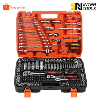 InnTech King Tools เครื่องมือช่าง ประแจ ชุดบล็อก 216 ชิ้น (ชุดใหญ่) ชุดประแจ ผลิตจากเหล็ก CR-V แท้ รุ่น WKT-216PCS