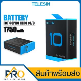 แบตเตอรี่ TELESIN รุ่น GP-BTR-901 BATTERY GOPRO HERO 10/9 แบตเตอรี่เสริมโกโปร 10/9  อุปกรณ์เสริมโกโปร