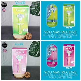 [Gillette] Venus Extra Smooth 5 Blades 1 Razor 2 Cartridges ยิลเลตต์วีนัส ชุดมีดโกน สำหรับผู้หญิง