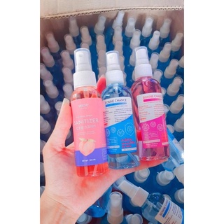 3ขวด 100!! สเปรย์แอลกอฮอล์ 7 5%ฆ่ าเชื้ อโรคได้ Bonne Chance alcohol hand cleaning spray 100ml.