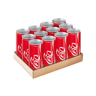 โค้ก สลิมแคน ขนาด 240 มิลลิลิตร แพ็ค x 12 กระป๋อง Coke Slimcan 240 ml. Pack x 12 cans.