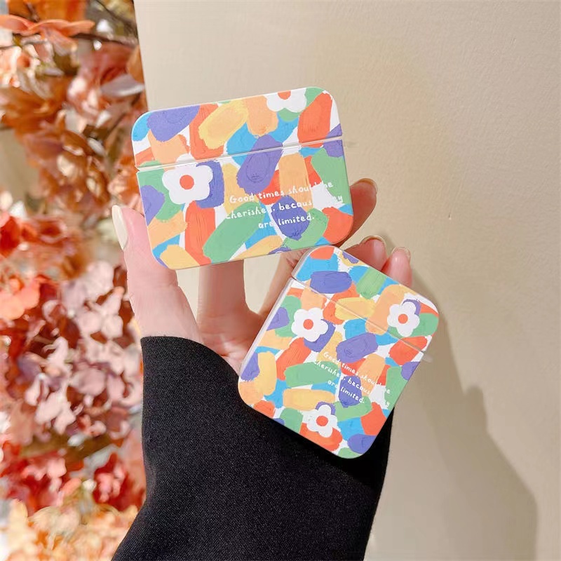 เคสหูฟังบลูทูธไร้สาย ซิลิโคนนิ่ม ป้องกัน ลายภาพวาดสีน้ํามัน รูปกราฟฟิตี้ สําหรับ airpods 3 2 1 Pro2