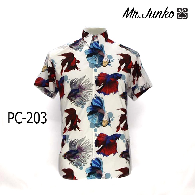 ⚡ ส่งฟรี⚡เสื้อเชิ้ต งานต่อลาย Mr-Junko ผ้าซาติน นิ่มใส่สบายไม่ร้อน PC-203