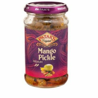 🔥แนะนำ🔥  Pataks Mango Pickle ซอสรสหวาน สำหรับจิ้ม อาหาร เผ็ดกลาง พาทัคส์ 283 กรัม