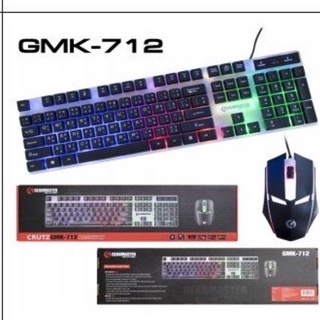 Keyboard+Mouse Set Gearmaster GMK-712 คีบอร์ดกับเมาส์แบบมีไฟ รับประกัน1ปี