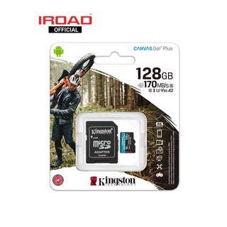 IROAD Kingston 128GB เมมโมรี่ microSD รุ่น Canvas Go! Class 10 เมมโมรี่การ์ดความเร็วสูง สำหรับกล้องวิดีโอ 4K