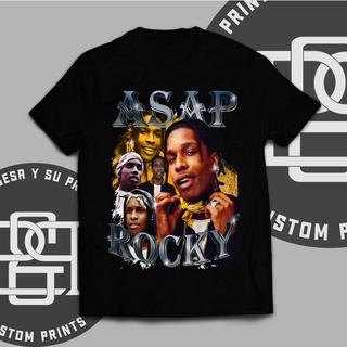 เสื้อยืดสีขาว - ASAP ROCKY 2 เสื้อเชิ้ตขนาดใหญ่กราฟิก tshirt สําหรับผู้ชายผู้หญิงแฟชั่น unisex