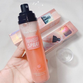 Kiss Beauty Makeup Spray Peach สเปรย์​น้ำแร่ คิสบิวตี้ เมคอัพ สเปรย์พีช  ให้เครื่องสำอางติดทนนาน ขนาด 110 ml. no.2188