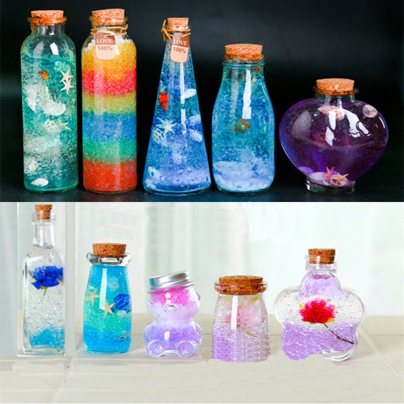 จุกไม้คอร์ก ขวดแก้วเปล่า รูปดาว หัวใจ ขนาดเล็ก สีโปร่งใส เครื่องประดับ สําหรับตกแต่ง DIY ราคา ถูกที่สุด ดีลบีเคเค แกลเลอรีภาพที่ 6