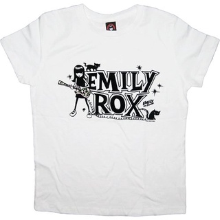 เสื้อยืด ผ้าฝ้าย 100% พิมพ์ลาย Emily the Strange Emily ROX สีขาว LHZYS-5XL