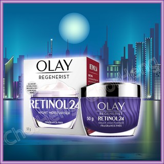 Olay Regenerist Retinol24 Night Moisturizer 50 ml. , โอเลย์ รีเจนเนอรีส เรตินอล24 มอยเจอร์ไรเซอร์ ครีมบำรุง ลดริ้วรอย