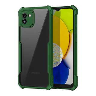 Transparent Acrylic Heavy Duty Back Cover For Samsung Galaxy A03 Core A03s A 03 03s A03Core0 Armor Shockproof Coque Fundas