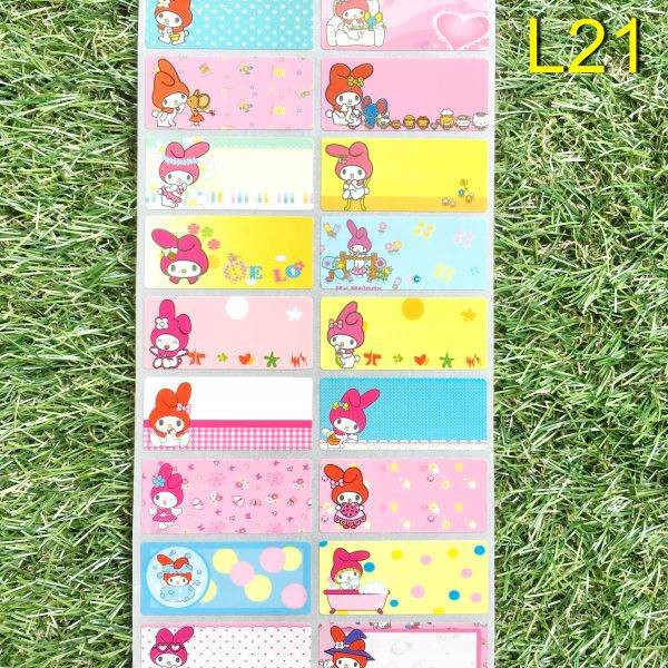 🎀สติ๊กเกอร์ชื่อกันน้ำ🎀 ลาย #L21
