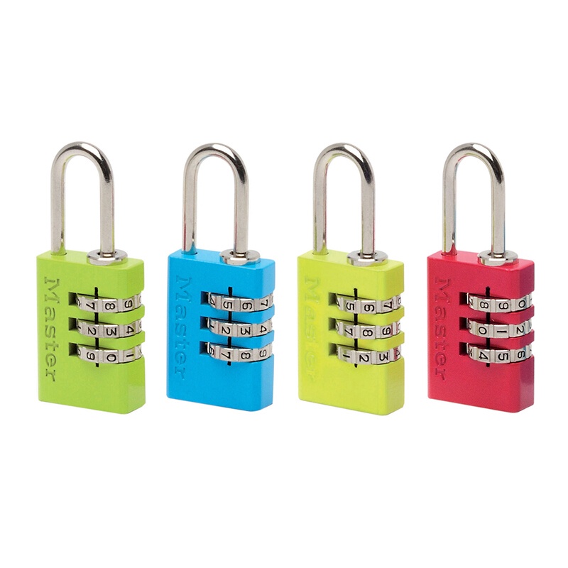 ถูกที่สุด✅ กุญแจคล้องกระเป๋าระบบรหัส Master Lock7620EURDCOL 20มม คละสี 🚚พิเศษ!!✅