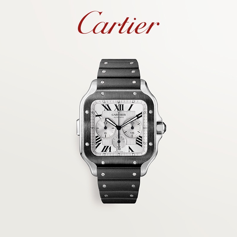 [Luxury Customization]Cartier series watch Carbon Coating Timing Replaceable Double Strap Watch Tdvc
