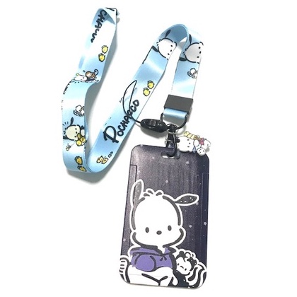 POCHACCO SK B  ที่ใส่บัตร ซองใส่บัตร ที่ใส่บัตร พร้อมสายคล้องคอ(2cm)  ลาย POCHACCO SK B  สำหรับบัตร 