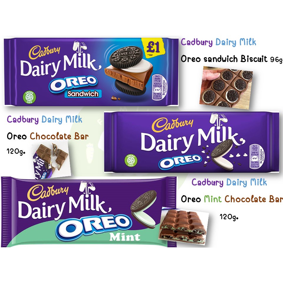 Cadbury Dairy Milk Oreo Sandwich Biscuit 96g Cadbury Dairy Milk Oreo Chocolate Bar Cadbury 2336