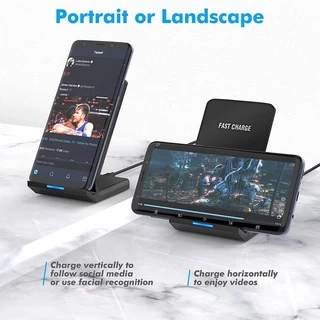 แท่นชาร์จไร้สาย 30w Qi แบบชาร์จเร็ว สําหรับ iPhone Samsung