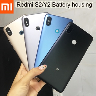 Xiaomi Redmi S2 / Redmi Y2 ฝาครอบแบตเตอรี่ ด้านหลัง สําหรับ S 2 คุณภาพสูง อะไหล่ซ่อมประตูหลัง + เลนส์กล้องโลโก้