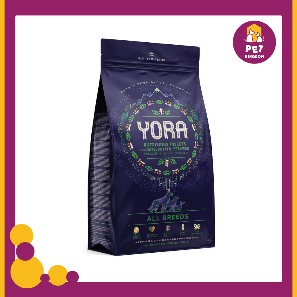 YORA โยรา อาหารสุนัขครบโภชนาการจากโปรตีนแมลง 1.5kg