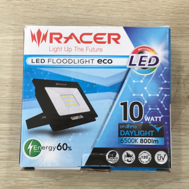 ฟลัดไลท์ 10 w/20wLED ECO WRACER โคมไฟสาดแสง เรเซอร์ แอลอีดี รุ่น อีโค 10วัตต์/20วัตต์