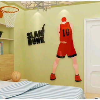 สติ๊กเกอร์ภาพการ์ตูนสแลมดั้งติดผนัง SLAM DUNK สติกเกอร์อะคริลิก3D อะคริลิคติดผนัง ของตกแต่งผนังDIY 3d อะคริลิคลายการ์ตูน