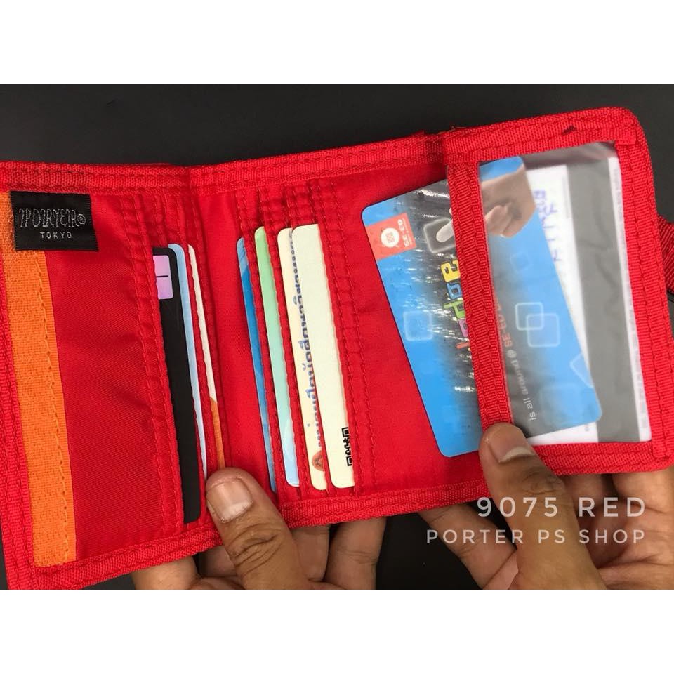 Porter Brand กระเป๋าสตางค์ แฟชั้น คุณภาพดี แท้รุ่น9075 (Red) 6IN3