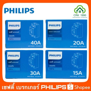 PHILIPS เซฟตี้เบรกเกอร์ เบรกเกอร์ Safety Breaker มี 5 ขนาด คือ 10A, 15A, 20A, 30A, 40A