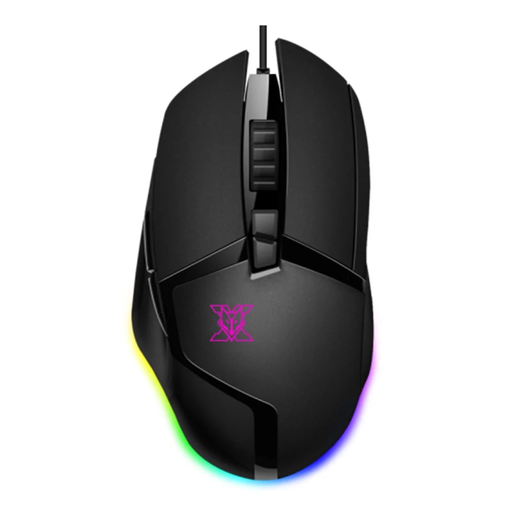 NUBWO X54s Ergonomic Macro GamingMouse เมาส์เกมมิ่ง (Black)