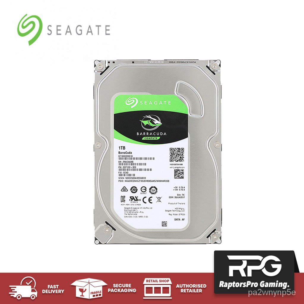 (READY STOCK) Seagate BarraCuda 1TB 2TB 3.5" HDD SATA 6Gb/s 7200RPM Internal Hard Disk b0lj