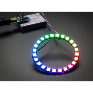 NeoPixels RGB แถบไฟ LED แบบวง สำหรับ Arduino