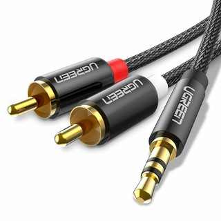 UGREEN (Nylon Braided) 3.5mm to 2 Male RCA Adapter Cable Stereo Aux Jack Male to 2RCA (60240,60241,60242)