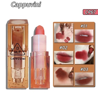 Cappuvini twilight ลิปสติก เนื้อแมตต์กํามะหยี่ สีขาว และราคาถูก ลิปกลอส 3.5 กรัม