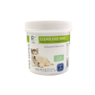 Petside​ Ear wipes แผ่นเปียกเช็ดหู100แผ่น