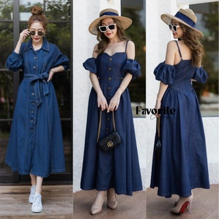 Favorite clothing Maxidress ยีนส์สายเดี่ยว CARDIGAN_NISTA