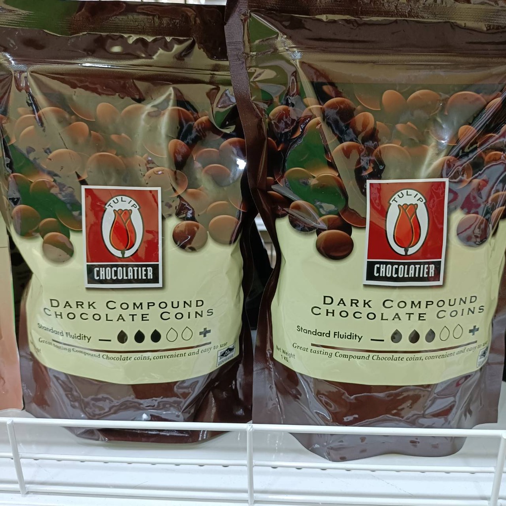 Dark compound chocolate coins ดาร์ก คอมพาว ช็อกโกแลต ชนิดเหรียญ 1kg