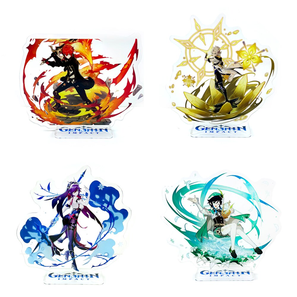 อะคริลิคเครปอะนิเมะการ์ตูนรูป Genshin Impact Mondstadt Diluc Albedo Rosaria Venti