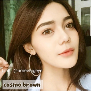 Cosmo Brown/สีน้ำตาล [สายตาสั้น -0.00 ถึง -10.00] Size Bigeye (L) ขนาดใหญ่ / คอนแทคเลนส์ / ยี่ห้อ PrettyDoll