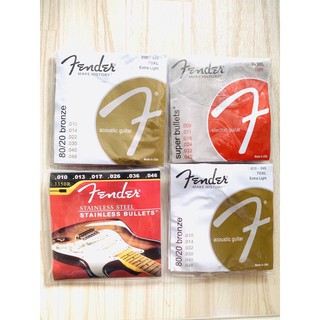 010 Fender 009 / 010 อุปกรณ์เสริมสําหรับกีตาร์ไฟฟ้าอะคูสติก