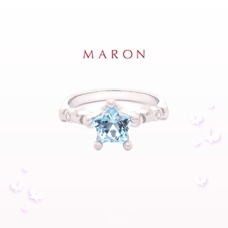 MARON - Little Mythical Stars Ring with Blue Topaz (7.2mm) แหวนพลอยดาว พลอยบลูโทแพซ เงินแท้925