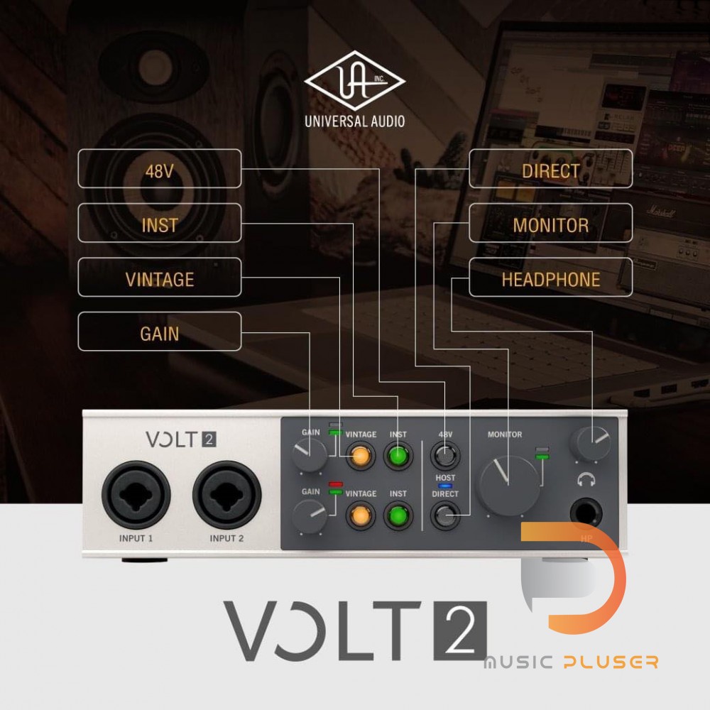 Universal Audio Volt 2 ออดิโอ้อินเตอเฟสรุ่นใหม่ล่าสุดจาก Universal Audio จำลองต้นแบบจาก Universal Au