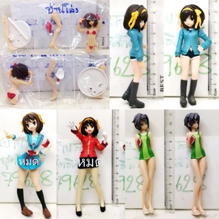 (แท้/กาชาปอง/มือ1,2ไม่มีฐาน) Bandai Melancholy of Haruhi Suzumiya Gashapon RED Bikini Mini Figure,SWIM SUITE ฮารุอิ