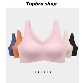 Topbra_shop สปอร์ตบรา บรามีฟองน้ำ งานสวยเนี๊ยบ บราไร้โครง เสื้อในไร้โครงสวมใส่สบาย บราออกกำลังกาย ครอปบรา  GLCDB159