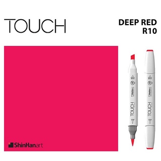 TOUCH TWIN BRUSH MARKER R10 (DEEP RED) / มาร์คเกอร์หัวพู่กัน-หัวตัดขนาดกลาง รหัส R10 (DEEP RED)